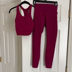 Lululemon Workout Set - Burgundy